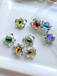 1袋復古合金貓眼 & 神秘設計指甲飾品自製指甲魅力寶石指甲用品 - 彩色 - 查看 3