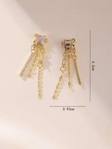 2 piezas Decoración de uñas con diamante de imitación - Dorado - Ver 6