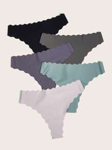 5包貝殼邊內褲 - 彩色 - 查看 4