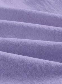 SHEIN MOD 素色荷葉邊吊帶連衣裙 - 紫丁香色 - 查看 5