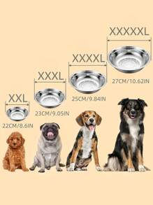 1pc Stainless Steel Cat/Dog Lover Gift And Dog/Cat Mom Love Pet Food Bowl, Cat/Dog Lover Gift And Dog/Cat Mom Love Pet Feeding Dish, Cat Lover And Cat Mom Love Dog Lover And Dog Mom Love Water Feeder, Suitable For Cat Lover And Cat Mom Loves And Small Dog Lover And Dog Mom Loves - Silver - View 4