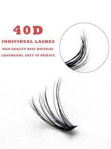 Cụm lông mi Tự làm lông mi Cụm 12-16mm Lông mi Wispy D Curl Lông mi riêng lẻ - Màu Khaki - Xem 8