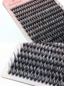 Cụm lông mi Tự làm lông mi Cụm 12-16mm Lông mi Wispy D Curl Lông mi riêng lẻ - Màu Khaki - Xem 9