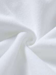 Manfinity Homme Men Hand Print Drop Shoulder Sweatshirt - White - View 4