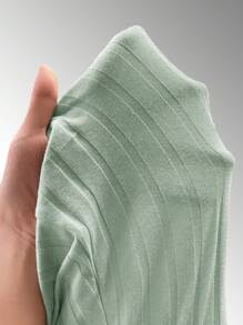 Muchica Solid Ribbed Knit Tank Jumpsuit - Green - View 4