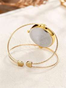 GORBEN Round Pointer Quartz Watch - Gold - View 2