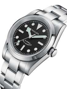 Men Round Pointer Date Quartz Watch - Black - View 2