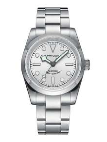 Men Round Pointer Date Quartz Watch - Silver - View 1
