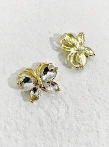 10 cái Rhinestone Butterfly Design Nail Art Trang trí - Vàng - Xem 3