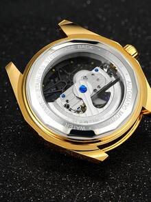 Hombres Reloj mecánico esqueleto esfera - Dorado - Ver 5