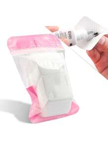 一次性睫毛延長膠擦拭無絨墊，200入組清潔墊拆卸工具 - 白色 - 查看 1