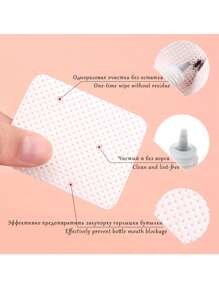 一次性睫毛延長膠擦拭無絨墊，200入組清潔墊拆卸工具 - 白色 - 查看 3