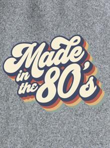 Flirla Áo thun Plus size Slogan Giải trí - Màu Xám nhạt - Xem 4