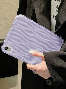 Water Wave Clear Case Tương thích với iPad - Màu tím - Xem 2