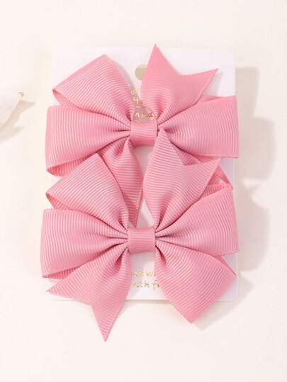 bilicaca 2pcs Girls Bow Decor Alligator Hair Clip For Hair Decoration