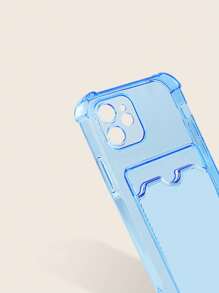 透明手機殼帶插卡槽 - 藍色 - 查看 3