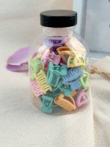 30 chiếc kẹp tóc hình bán nguyệt màu sắc ngẫu nhiên cho bé gái để trang trí tóc - Nhiều màu - Xem 3