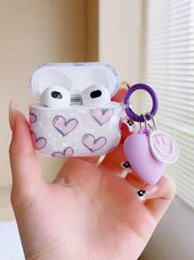 情人节 Y2K 心形图案保护壳 兼容 Airpods 兼容 Airpods1/2 AirPods Pro - 彩色 - 查看 1