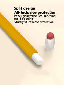 防滑塑膠觸控筆套兼容 Apple Pencil 1/2 - 黃色 - 查看 5