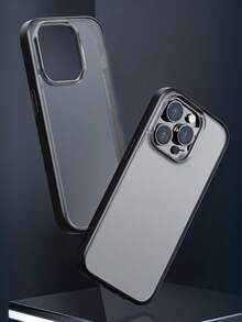 Habyby 黑色半透明啞質手機殼，手感絲滑，耐黃防摔，適用於 iPhone 11 / iPhone 13 / iPhone 14 / iPhone 15 / iPhone 12 - 黑色 - 查看 2