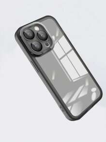 Funda de teléfono transparente con soporte invisible - Negro - Ver 2