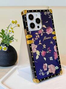 1 قطعة غطاء للهاتف مضيء بنقشة الورود الصغيرة، متوافق مع أيفون وسامسونج