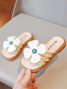 Chicas Zapatillas con diseño de flor dulce para exterior - Beis - Ver 3