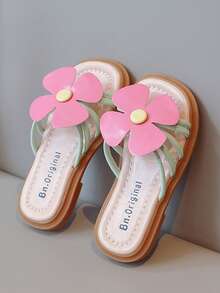 Chicas Zapatillas con diseño de flor dulce para exterior - Rosa Fucsia - Ver 4