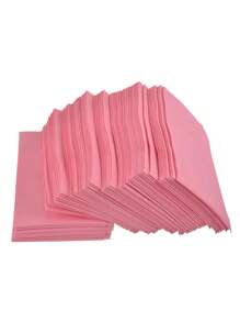 20pcs Nail Art Table Mat, Waterproof Light Pink Foldable Disposable Hand Cushion Holder Lint Paper Pad For Manicure, Nail Napkins For Acrylic Nail Practice Sheet,Nail Supplies,Nail Tools,Nail Art Tools,Back To School,Nails,Nail Tools For Press On Nails - Pink - View 2