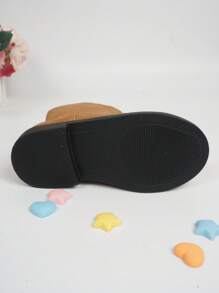 Girls Side Zip Minimalist Combat Boots For Outdoor - Ginger - View 7