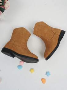 Girls Side Zip Minimalist Combat Boots For Outdoor - Ginger - View 8