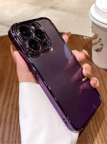 Ốp điện thoại trong suốt tương thích với iPhone 15/15Pro - Màu tím - Xem 2