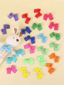 嬰兒24入組蝴蝶結裝飾壓夾 - 彩色 - 查看 3
