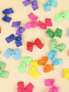 嬰兒24入組蝴蝶結裝飾壓夾 - 彩色 - 查看 4