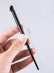 1支黑色软毛斜角拇指遮瑕刷，细节刷，圆头指套遮瑕刷，遮瑕黑眼圈化妆刷，化妆工具，粉底刷，遮瑕刷，腮红刷，轮廓刷，腮红刷，修容刷，散粉刷，粉底刷，腮红刷 - 黑色 - 查看 5