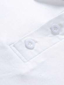 Manfinity LEGND 男士潑墨圖案POLO衫 - 白色 - 查看 3