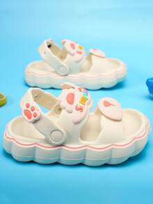 Girls Letter Graphic Wear Resistant Slippers For Summer