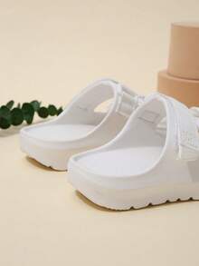 Chicos Zapatillas cierre de gancho y bucle para exterior playa - Blanco - Ver 2