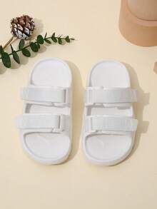 Chicos Zapatillas cierre de gancho y bucle para exterior playa - Blanco - Ver 3