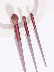 3件套化妆刷组合套装，包含高光眼影刷和唇刷，化妆刷套装，化妆刷套装，化妆刷套装，全套化妆刷，化妆刷套装，全套化妆套装，化妆刷套装，化妆刷套装，化妆礼盒套装 - 淡紫色 - 查看 2