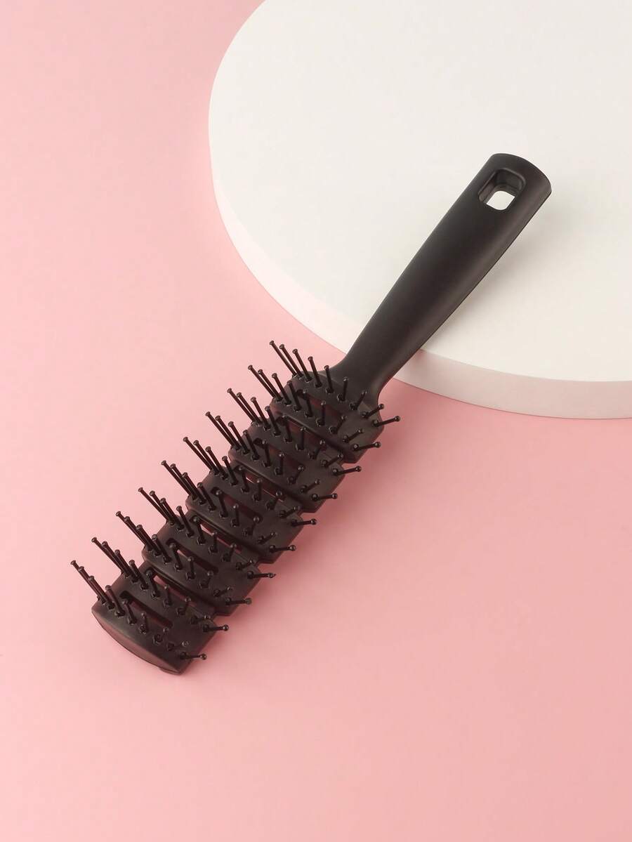Cepillo para el cabello en bloque, 1 pieza Cepillo para peinar el cabello negro Peine para peinar las costillas Peluquería Peine para la espalda Peine de aceite Peine para desenredar el cabello Herramientas de peluquería - Negro - Ver 1