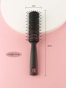 Cepillo para el cabello en bloque, 1 pieza Cepillo para peinar el cabello negro Peine para peinar las costillas Peluquería Peine para la espalda Peine de aceite Peine para desenredar el cabello Herramientas de peluquería - Negro - Ver 4