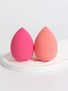 化妆海绵，2 件装化妆海绵美容海绵蛋形化妆搅拌器 - 彩色 - 查看 1