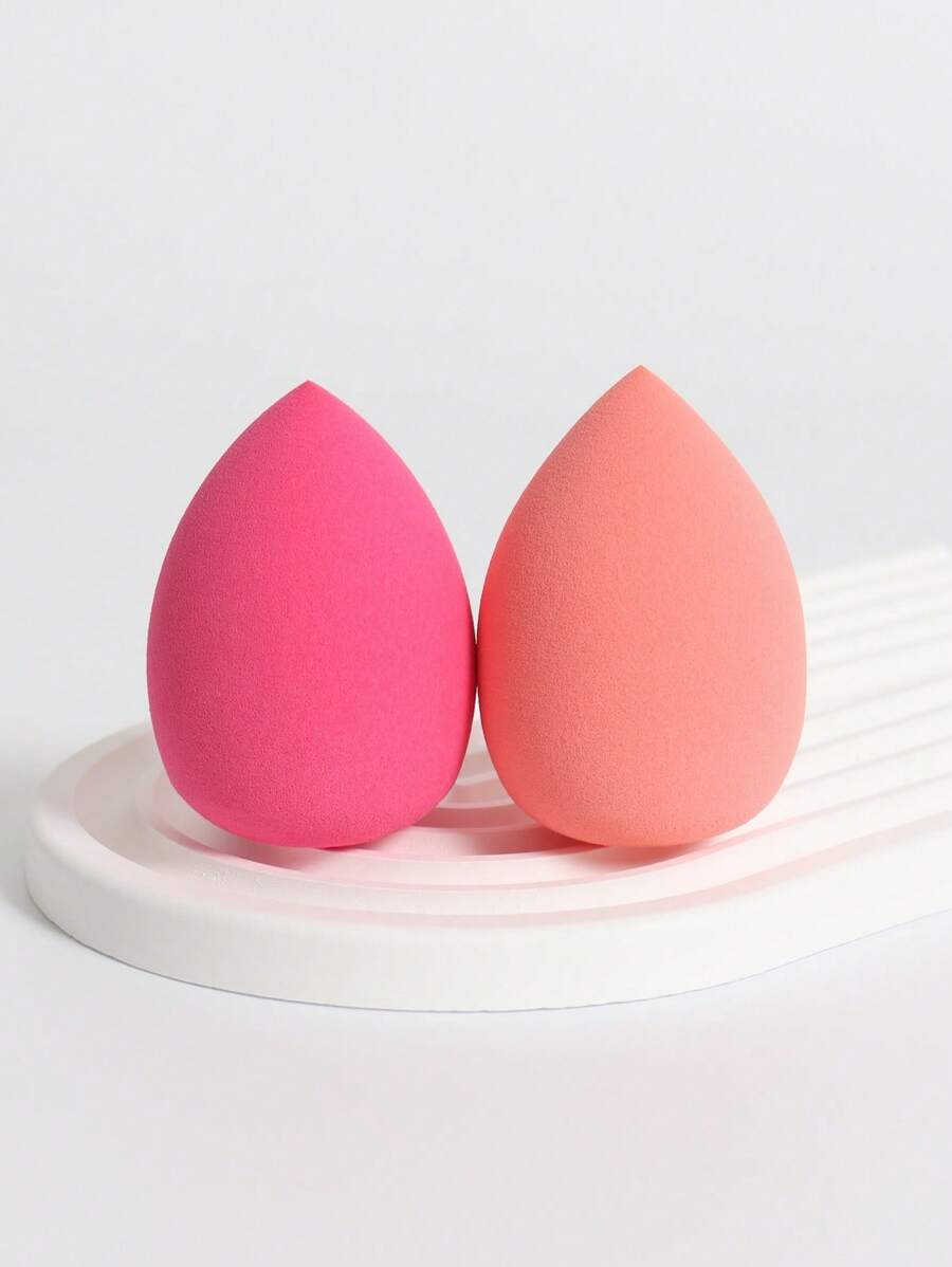 化妆海绵，2 件装化妆海绵美容海绵蛋形化妆搅拌器 - 彩色 - 查看 1