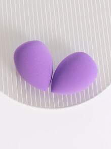 化妝海綿，2入組紫色化妝海綿美容海綿蛋形化妝攪拌機 - 彩色 - 查看 2