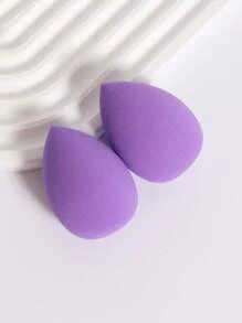 化妝海綿，2入組紫色化妝海綿美容海綿蛋形化妝攪拌機 - 彩色 - 查看 5