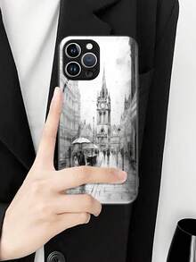 1 pieza Funda para teléfono con diseño de boceto compatible con Apple iPhone 16/16Pro/16Plus/16ProMax, Galaxy A55/A54/A53, S24/S24Ultra/S24Plus/S24FE, Pixel 9/9Pro/9ProXL - Multicolor - Ver 3