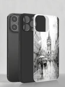 1 pieza Funda para teléfono con diseño de boceto compatible con Apple iPhone 16/16Pro/16Plus/16ProMax, Galaxy A55/A54/A53, S24/S24Ultra/S24Plus/S24FE, Pixel 9/9Pro/9ProXL - Multicolor - Ver 4