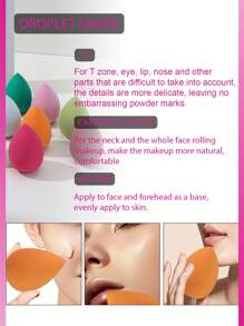 baopinger 化妝海綿，8入組多色中水滴化妝海綿化妝攪拌機美容海綿蛋形 - 彩色 - 查看 6