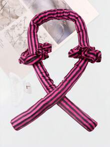 Fully Hair Curler Roller,3Pcs Black Heatless Hair Curling Roller & Scrunchie Set Without Heat Spiral Hair Roller No Heat Sleeping Slouchy Curling Iron - Multicolor - View 1